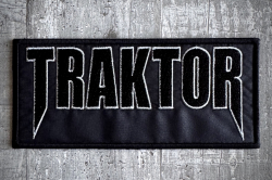 Nášivka TRAKTOR logo - bílá kontura 