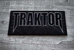 Nášivka TRAKTOR logo - bílá kontura 